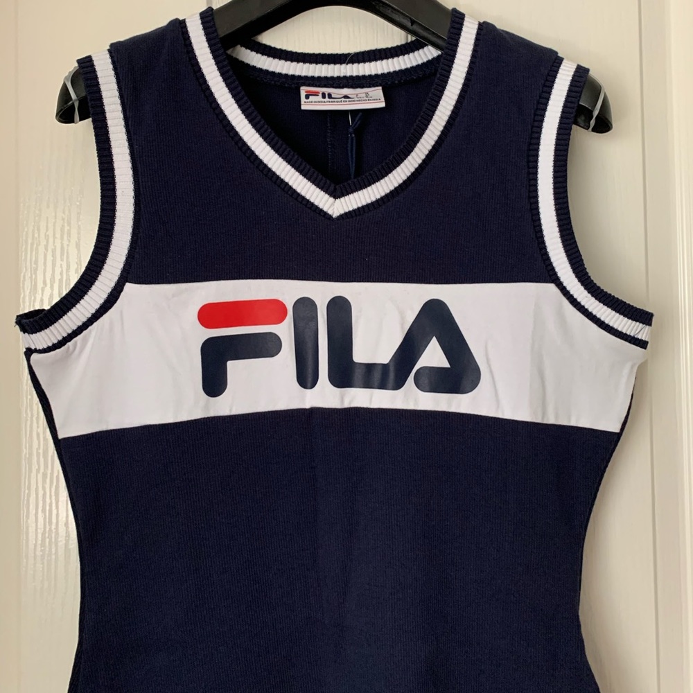Fila Leigh Varsity Rib Dress Medium BNWT